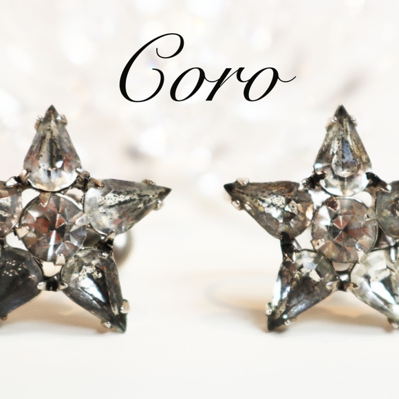 Coro Jewelry - VINTAGE 1950s CORO 'BOOKPIECE' STAR EARRINGS